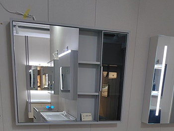 Touchscreen controlled smart bathroom mirror Touchscreen controlled smart bathroom mirror