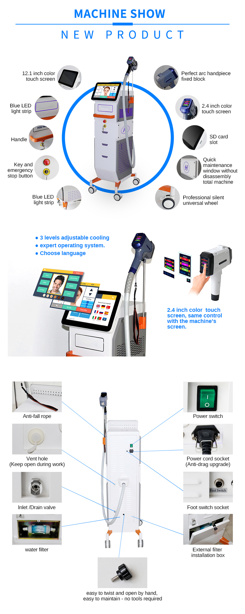 Laser Diode Hair Removal Machine