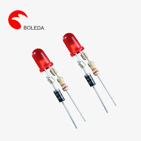 3mm/5mm Led light, LED lamp with resistor and diode