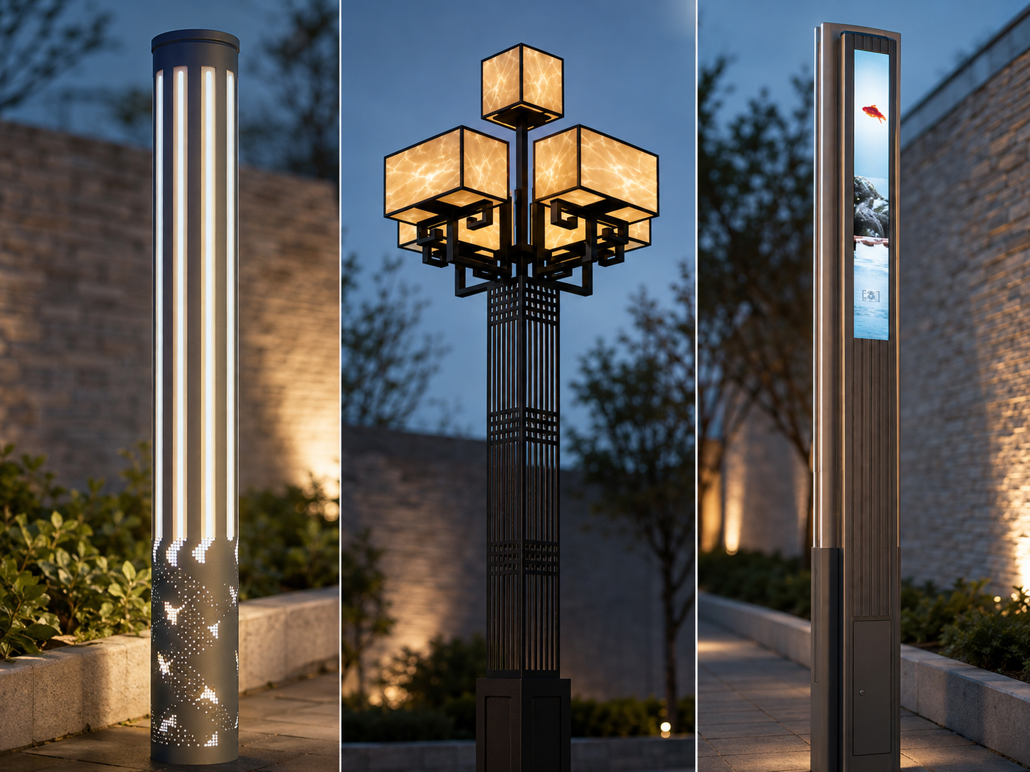 Outdoor landscape light housing surface finish and mounting details Outdoor landscape light housing surface finish and mounting details