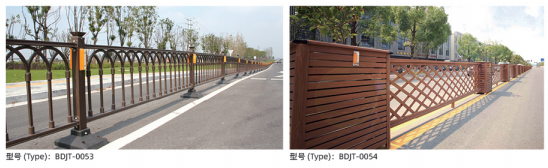 Decorative municipal road safety barriers Decorative municipal road safety barriers