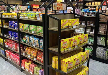 Convenience store shelves Convenience store shelves