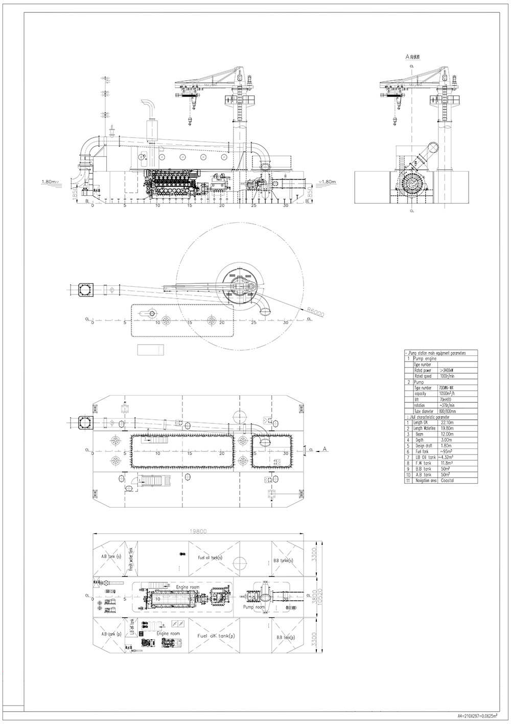General Arrangement Drawing of Floating Pump Station General Arrangement Drawing of Floating Pump Station