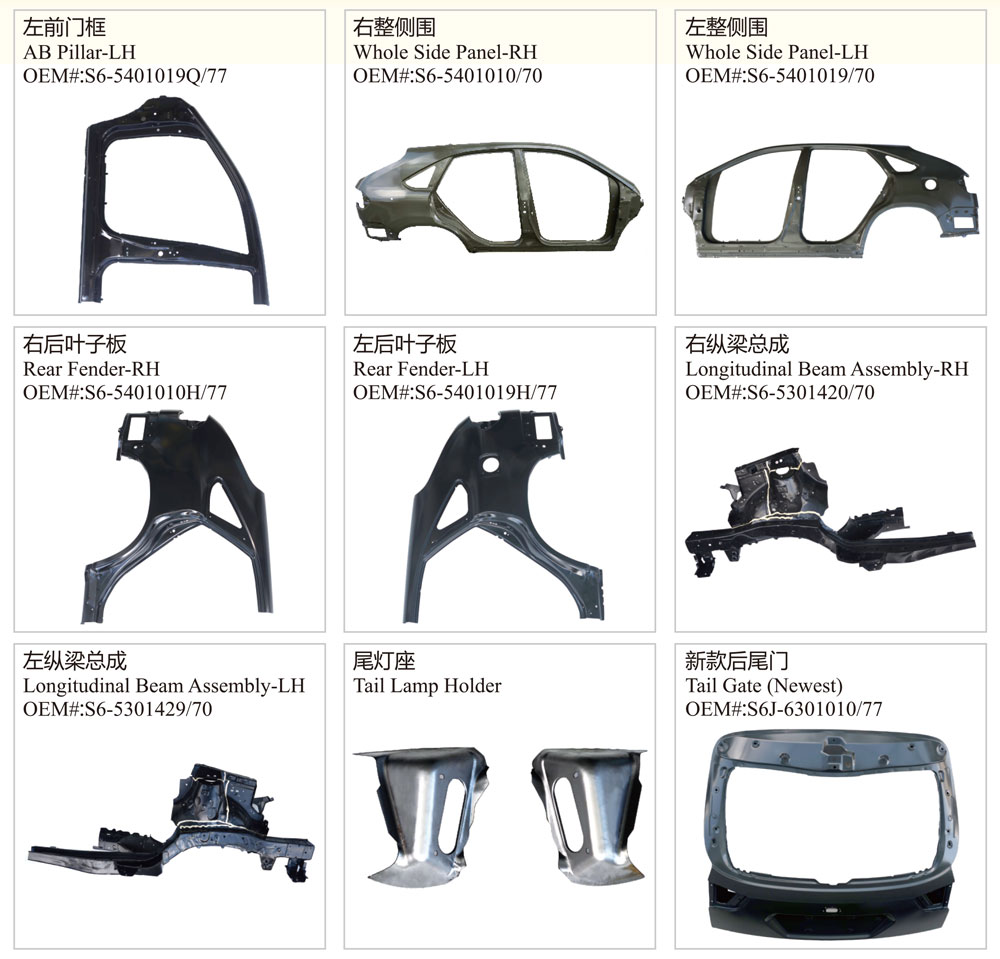 Auto Body Parts for Byd S6