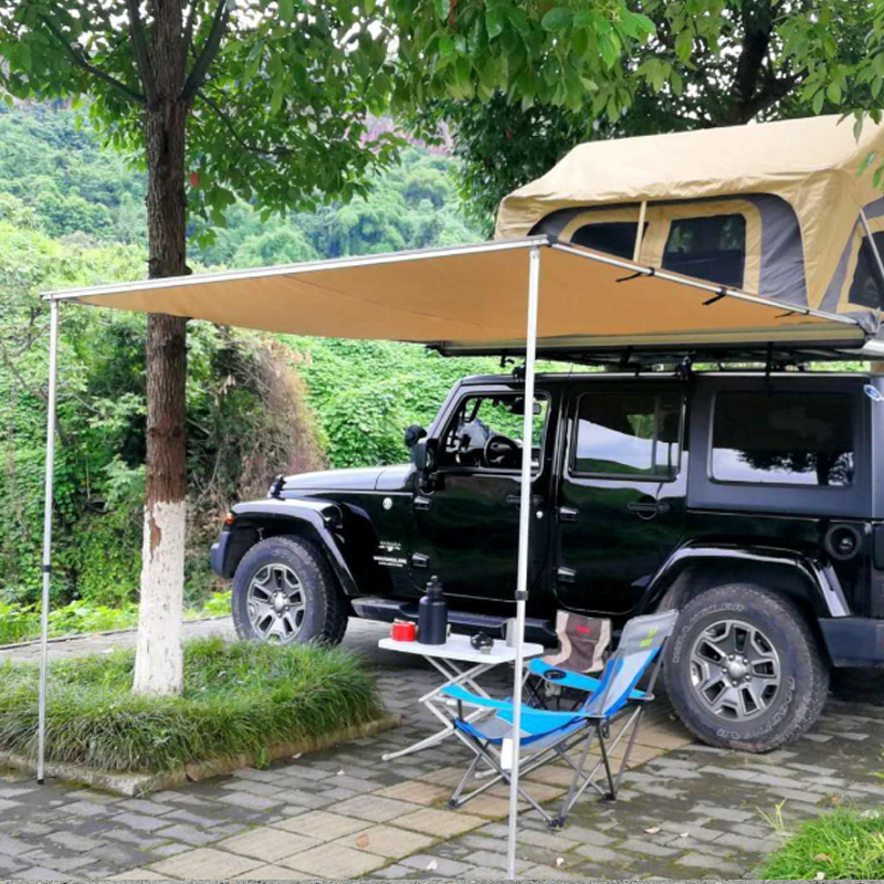 Black vinyl automatic telescopic side tent Black vinyl automatic telescopic side tent