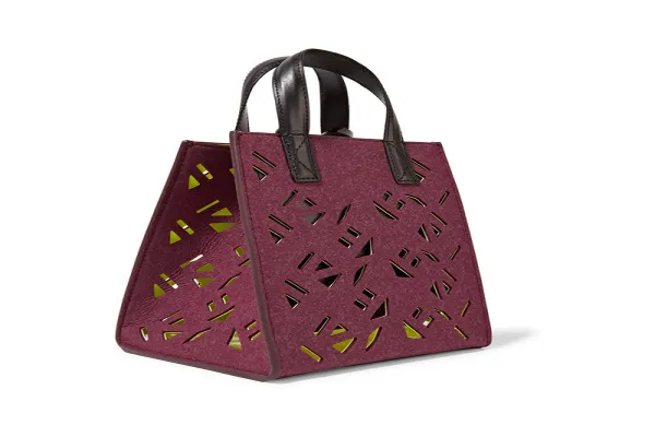 Hot Selling Ladies Durable Polyester Felt Print Handbag 