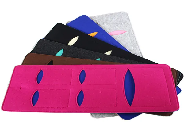 5-Pocket wall hanging organizer felt cell phone holder for mobile phone