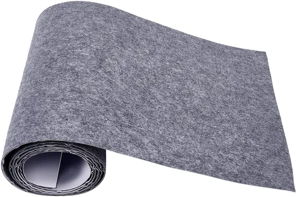 4 mm Thick Gray Self-Adhesive Felt Fabric Shelf Liner for DIY Picture Framing and Jewelry Box Fabric Stick