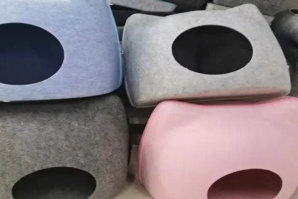 New selling manufacturers wholesale luxury creative custom felt round tunnel pet cat bed hide cat flap