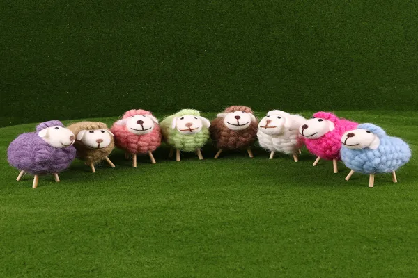 Attractive design Set As Gift Sheep Statue Miniature Home Decoration Ornaments
