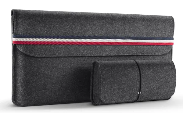 15-15.6 Inch Laptop Sleeve Sleeve Carrying Case for 15 Inch  and Other Ultrabooks Notebooks, Dark Gray Felt Accessory Bag