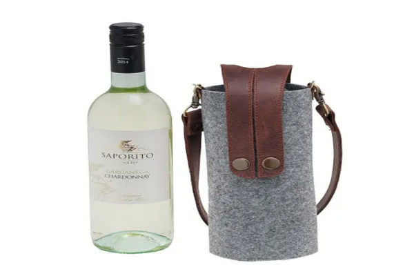 Best Selling Dark Gray Felt Wine Packaging Bag