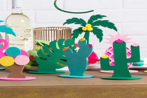 Accept customization Holiday Decorations top decoration Felt Table Centerpiece Teal Pineapple