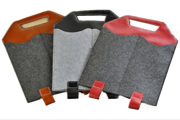 Printable logo Leather Wine Bottle Carrier