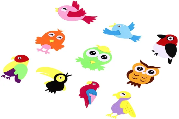 Felt Bird Ornament Non-Woven Cartoon Birds Pendant Felt Hanging Decoration Crafts Decor for Festival Birthday