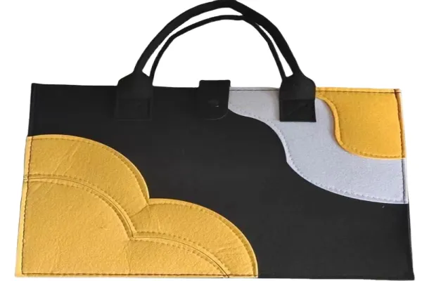 Multifunctional customized handmade casual women felt tote shopping bag for wholesales