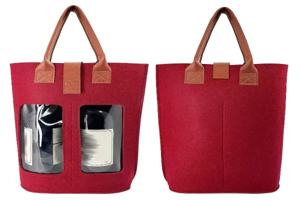 Custom Unique Bottle Wine Carrier Bag with Flexible Function