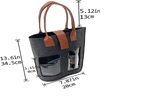 Factory direct supply Felt Bottle Wine Tote Bag