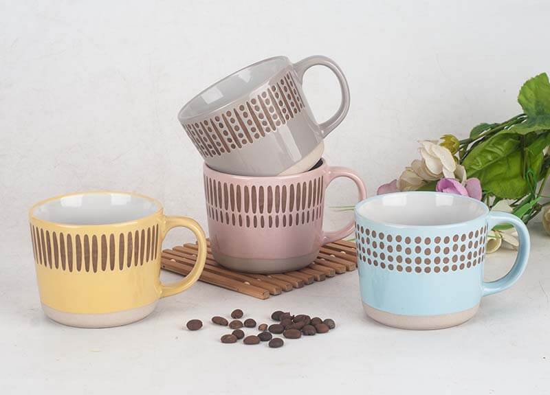 coffee mug customizable logo  material: sturdy stoneware ceramic
