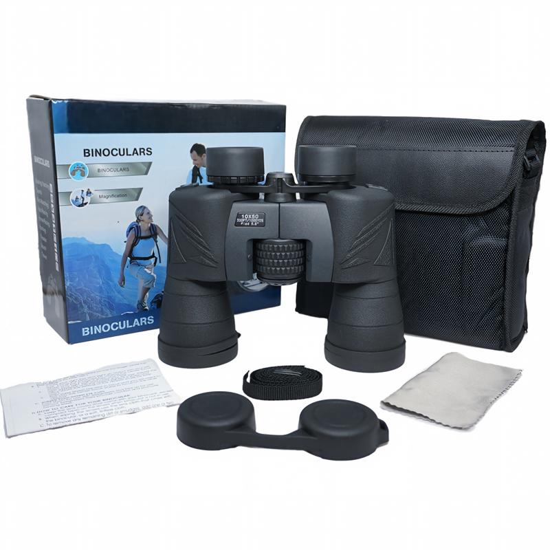 erolix S123-1050 10x50 BK7 porro prism binocular front view white background erolix S123-1050 10x50 BK7 porro prism binocular front view white background
