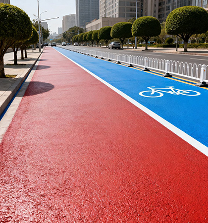 Модификация цвета цементного и асфальтового покрытия