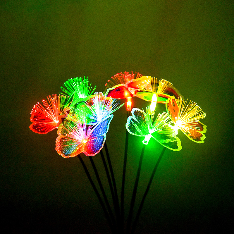 Solar fiber butterfly lamp