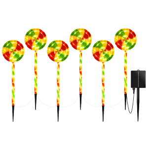 Solar powered lollipop lamp