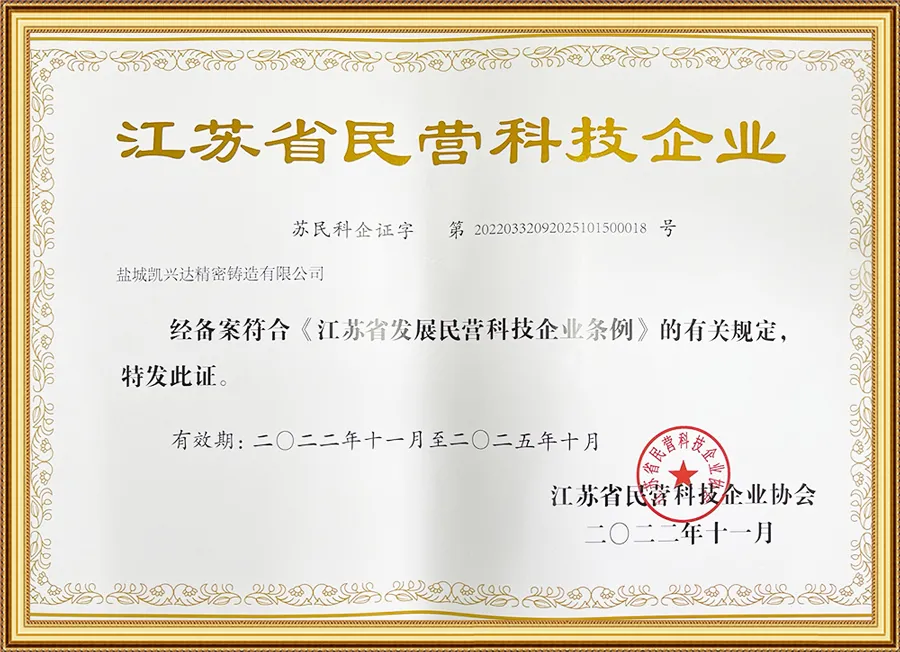 Jiangsu Province Private Technology Enterprise