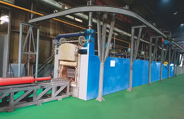 Automatic heat treatment production line