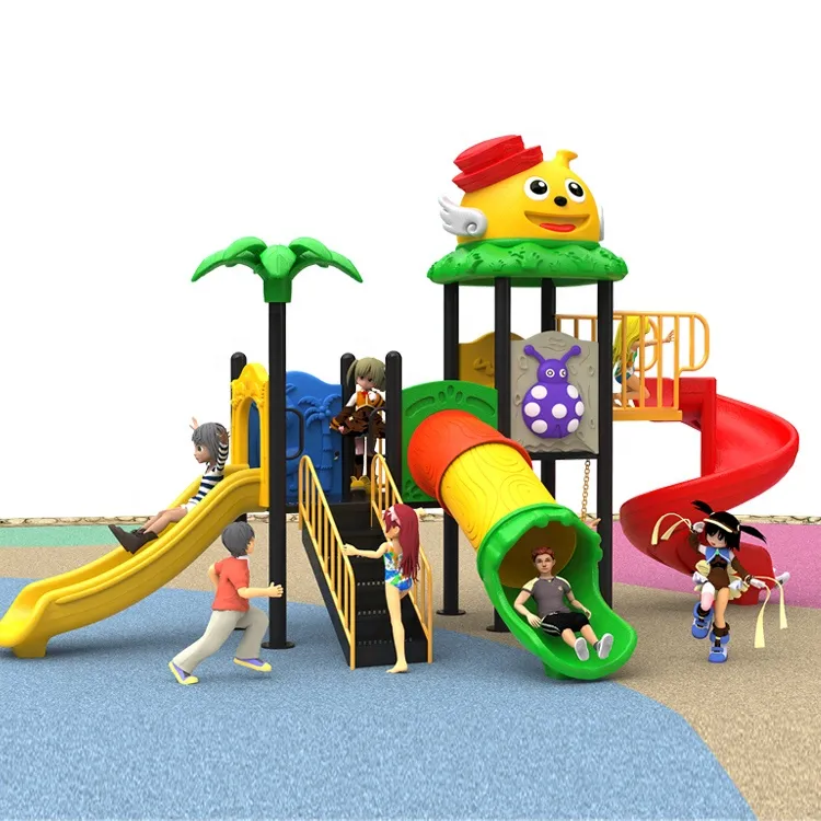 Wholesale Popular Kids Plastic Park Playground Equipment Outdoor Playground Swing Sets Kids with Swing Set for Sale
