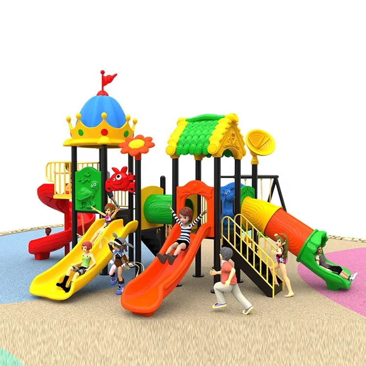 Wholesale Top Quality Factory Manufactured Kids Indoor & Outdoor Playground Plastic Playground with Slide for Sale