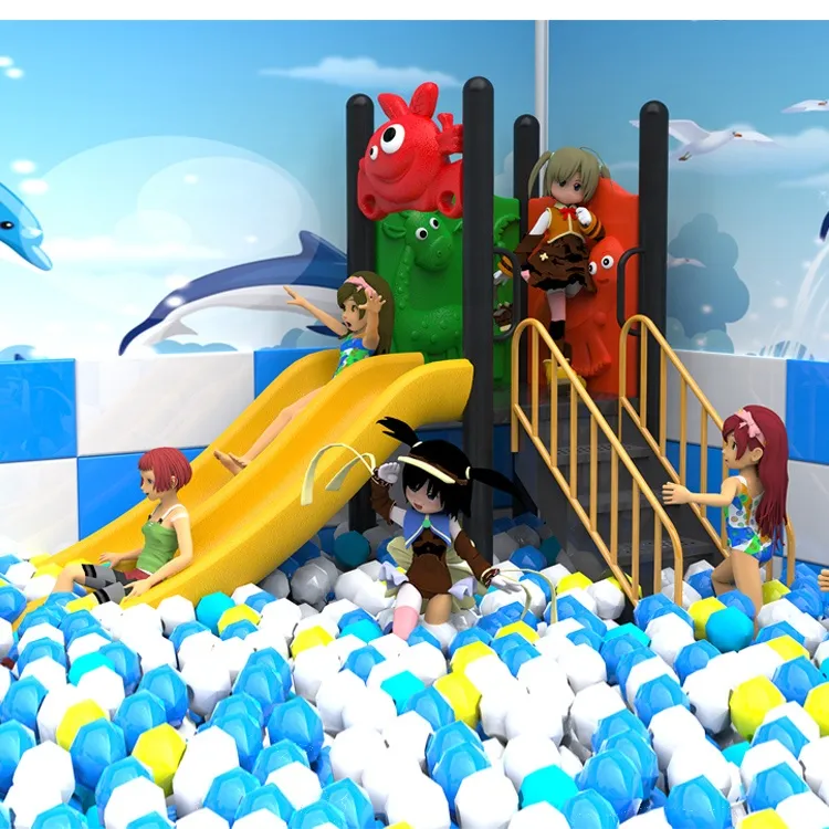 Plastic Large Kids Children Slide Outdoor Playground Equipment Amusement Park Equipment Kids