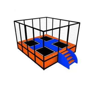 Factory High Quality Kids Trampoline Fitness with Basketball Hoop Children Trampoline