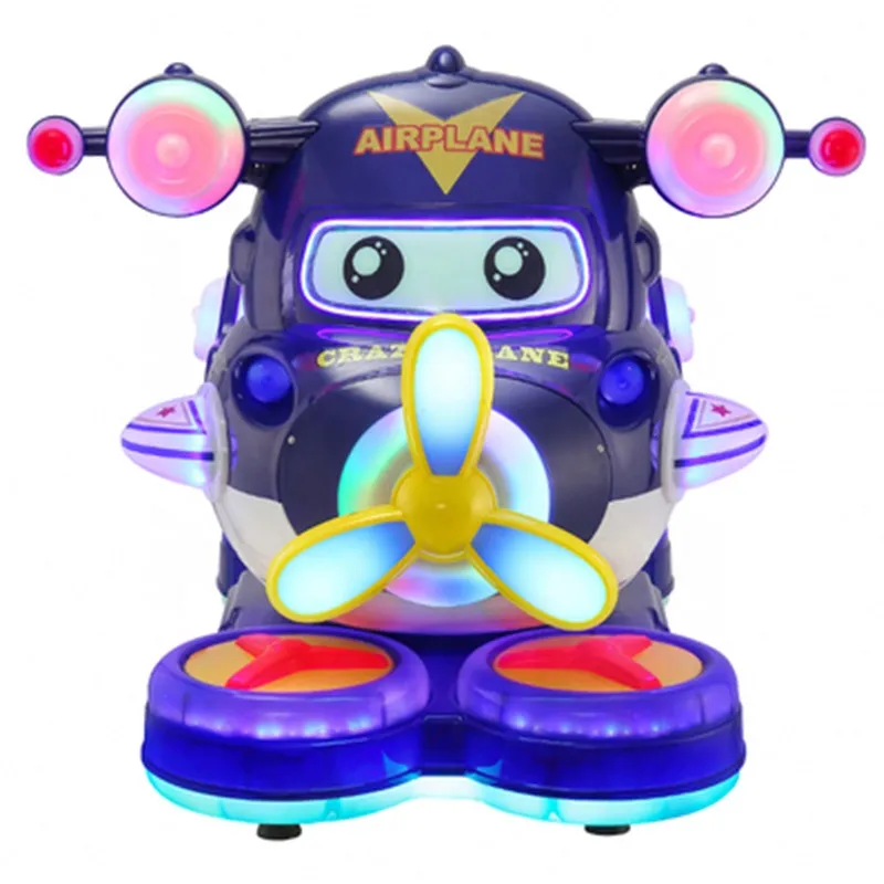 2022 New Products Hot Selling Children Riding Coin-operated Motorcycle Aircraft Swing Machine Plastic Material Swing Machine