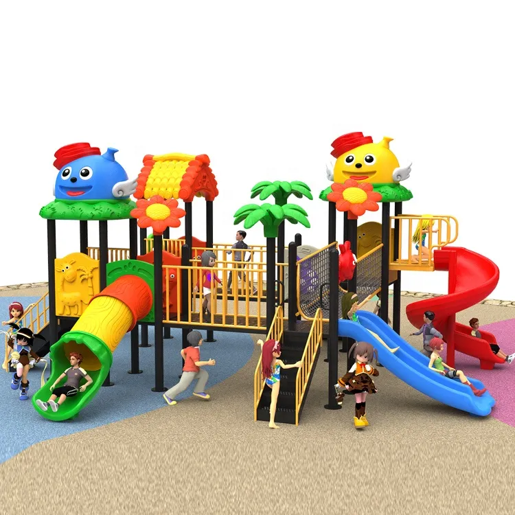Entertainment Fashion Kids Large Plastic Slide Outdoor Playground Equipment for Sale