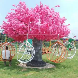 24 Best Selling Cherry Blossom Swing Powerless Children Adults Garden Outdoor Swing