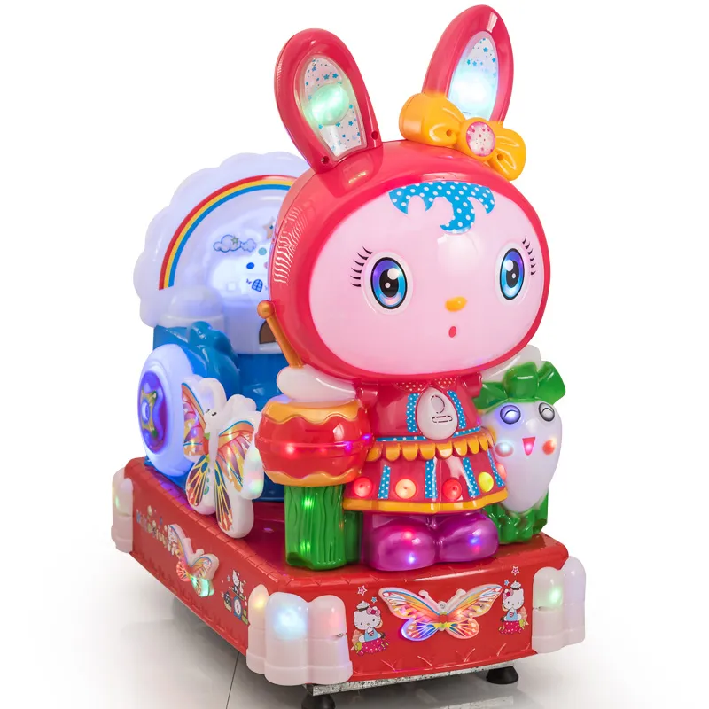 New Indoor Coin Operated Kiddie Ride Plastic Rotating Revolving Cup Kids Swing Car Game Machine for Kids