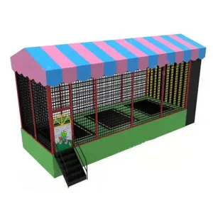 Cheap Rectangle Trampoline with Enclosures for Sale Jumping Children Trampoline