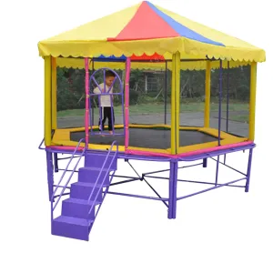 High Sales Cheap 10 Square Meters Outdoor Family Yard Big Ladder Kids Jumping Trampoline Jumping Bed Trampolines