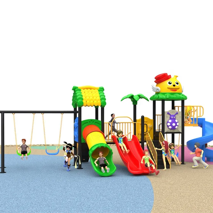 Customized Outdoor Kids Plastic Slide Playground Equipment Set for Pre-school