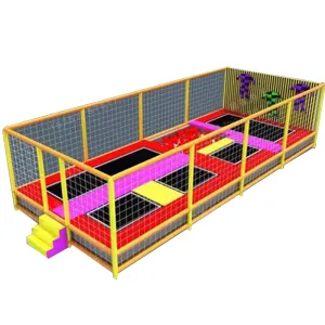 Best Commercial Trampoline Park Manufacturer Adult Kids Indoor Playground Inflatable Bounce Trampoline Park with Ninja Obstacles