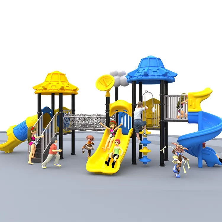 High-quanlity Preschool Children Outdoor Playground Play Equipment Outdoor Games for Sale Plastic Slide Outdoor