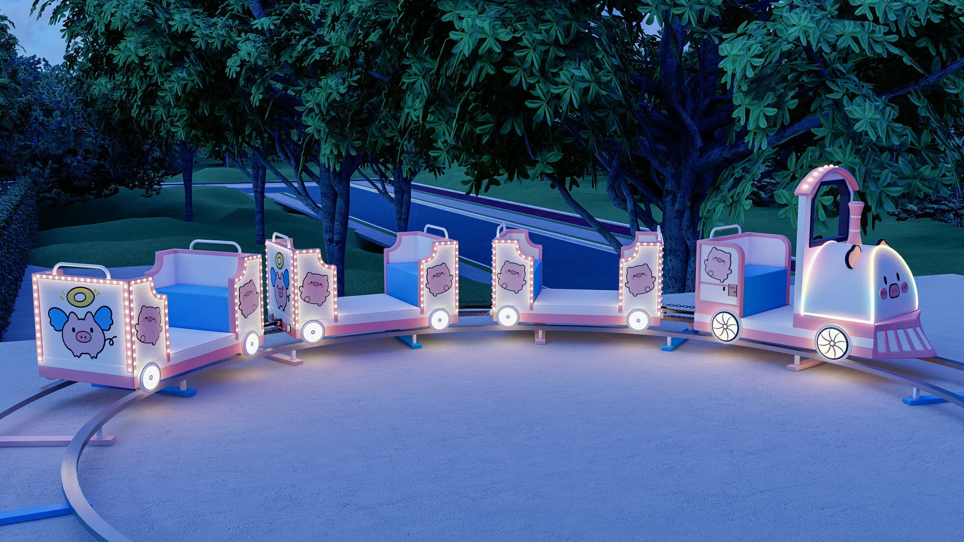 Little Pig Track Little Train