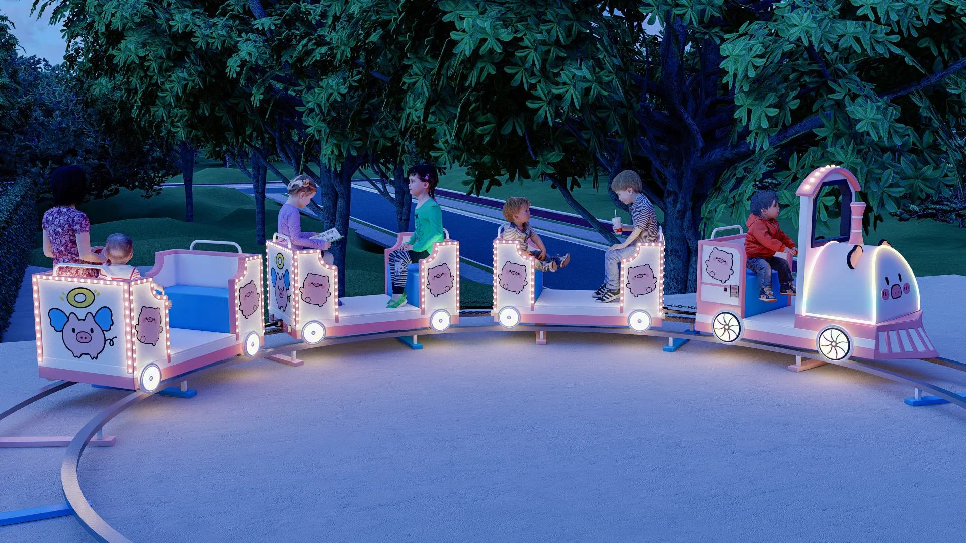 Little Pig Track Little Train