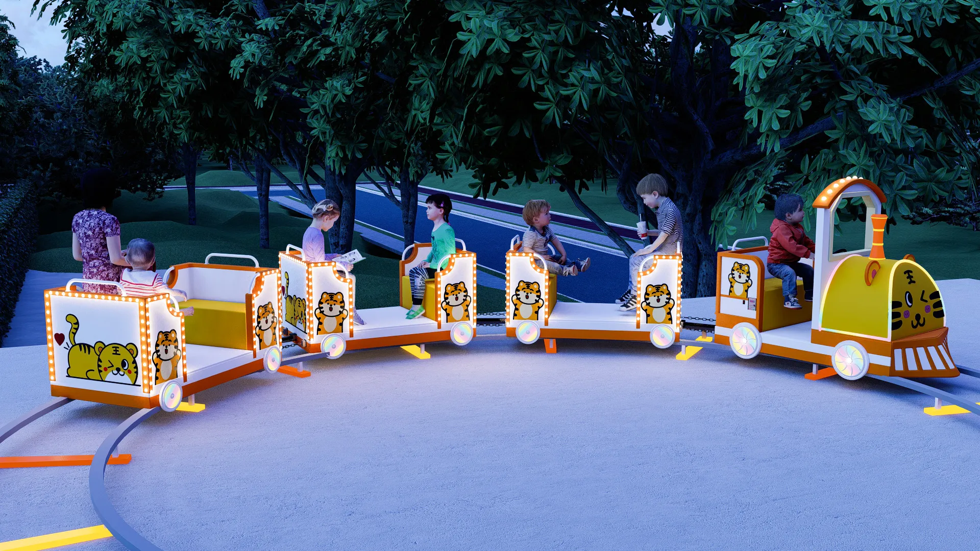 Tiger track small train