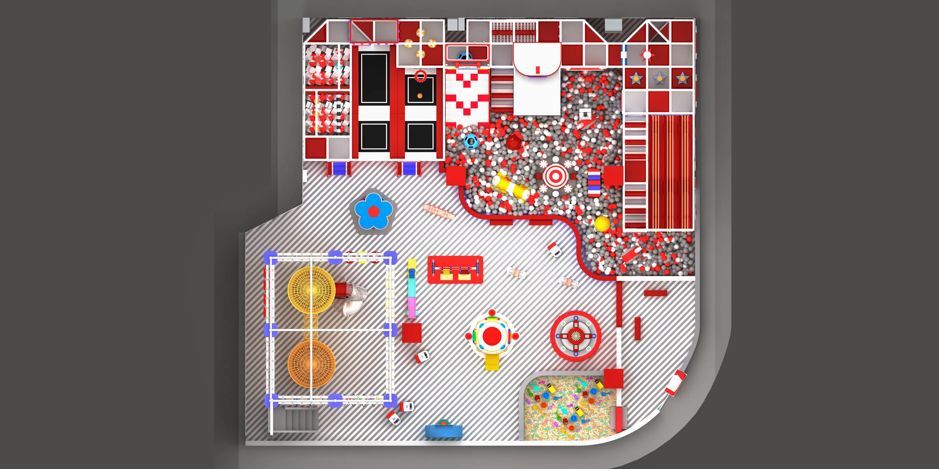 Red Space Naughty Castle