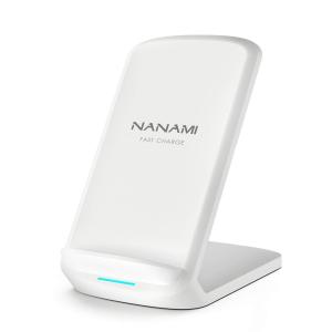 Cargador inalámbrico rápido actualizado NANAMI, cargador Qi de 7,5 W Compatible con iPhone 11/11 Pro / 11 Pro Max / XS Max / XS / XR / X / 8/8 Plus, soporte de carga inalámbrico rápido de 10 W para Samsung Galaxy S10 / S10 + / S9 / S8 / S7 / Nota 10/9/8