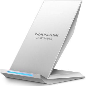 NANAMIFast Wireless Charger Qi-zertifiziertes Ladegerät Wireless Charger Stand Kompatibel mit iPhone 11/11 Pro / 11 Pro Max / XS / XS Max / XR / X / 8/8 Plus, Samsung Galaxy S10 und S9 S8 S7 Note 10/9/8 und Qi-fähig Telefon