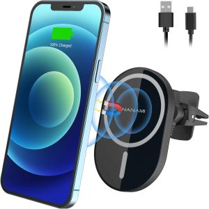X7 Magnetic Wireless Car Charger - NANAMI Auto-Attraction Fast Charging Air Vent Mount,7.5W Quick Charge Secure Phone Holder Compatible with iPhone 13/13 Pro/13 mini/12/12 Pro/12 Pro Max/12 Mini