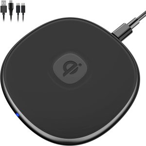 U7 black  NANAMI Fast Wireless Charger, Qi-Certified 15W Max Wireless Charging Pad, Compatible with iPhone 14/13/13 Pro Max/12/SE/11/XS/XR/X/8, Samsung Galaxy S22/S21/S20/S10/S9/Note 20/10/9/8 & Airpods Pro